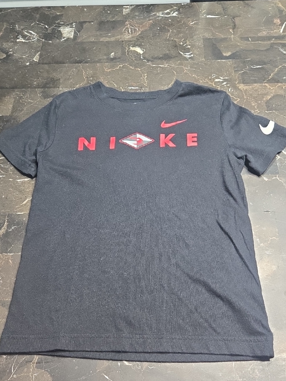 Nike Black T-Shirt with Red Logo